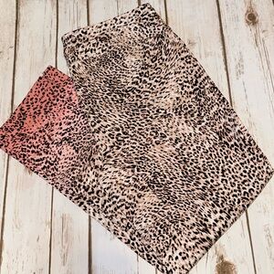 ZAC & RACHEL Cropped Length Pink Print Leopard Pants